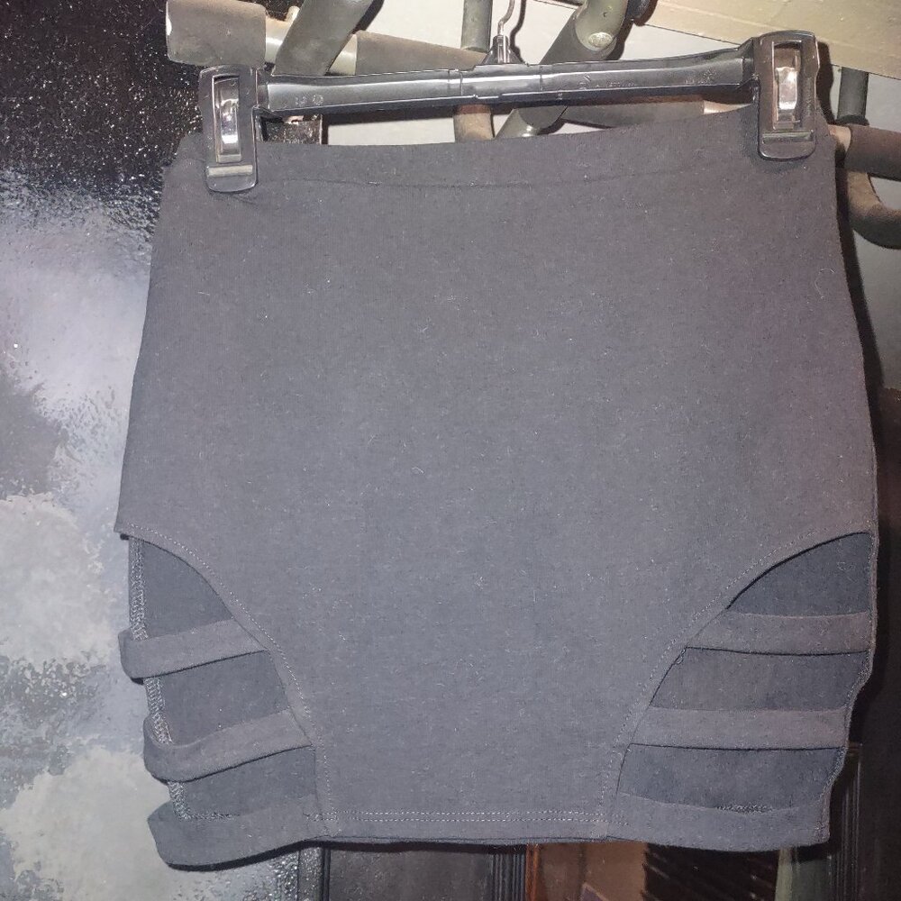 Black mini skirt